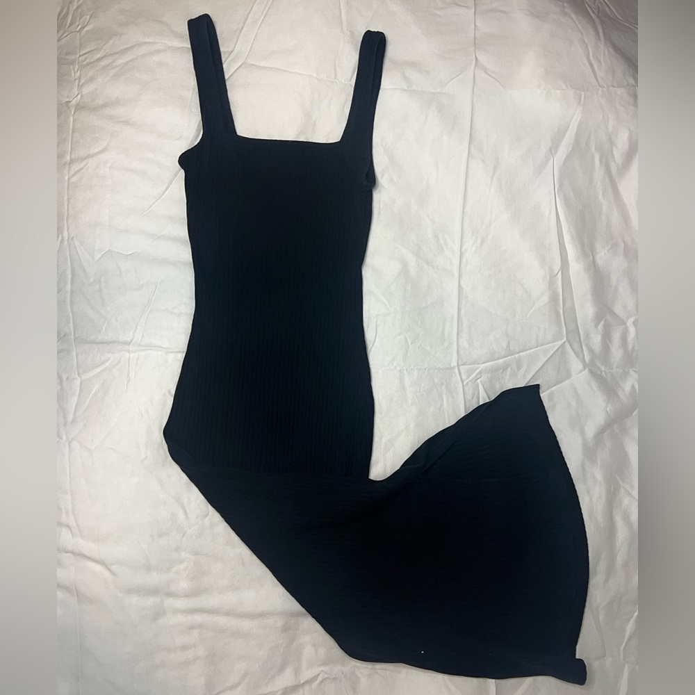 Wild Fable Black Ribbed Dress
